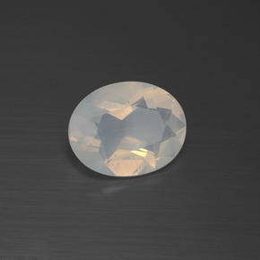Ópalo de fuego blanco natural de 1,21 ct, corte óvalo, transparente