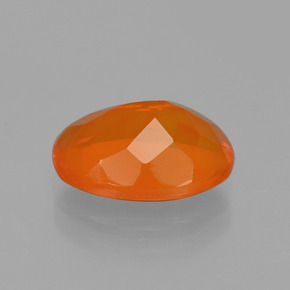 Ópalo de fuego naranja natural de 2,00 ct, corte óvalo, transparente