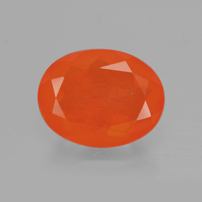 Ópalo de fuego Naranja fuego natural de 1.79 ct, Corte Óvalo, Transparente