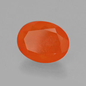 Ópalo de fuego Naranja fuego natural de 1.79 ct, Corte Óvalo, Transparente