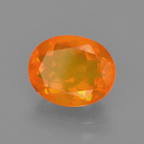 Ópalo de fuego Naranja natural de 1.59 ct, Corte Óvalo, Transparente