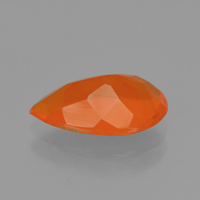 Ópalo de fuego naranja natural de 1,46 ct, en forma de pera, transparente