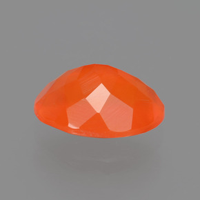 Ópalo de fuego naranja natural de 1,63 ct, corte óvalo, transparente