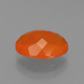 Ópalo de fuego naranja natural de 1,50 ct, corte óvalo, transparente
