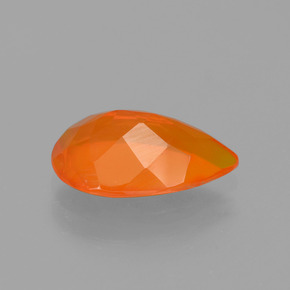Ópalo de fuego Naranja natural de 1.22 ct, En forma de pera, Transparente