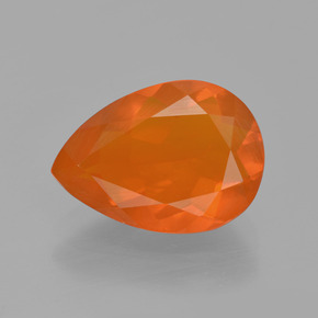 Ópalo de fuego Naranja natural de 1.94 ct, En forma de pera, Transparente