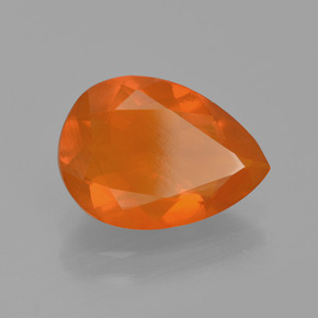 Ópalo de fuego Naranja natural de 1.94 ct, En forma de pera, Transparente