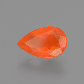 Ópalo de fuego Naranja natural de 0.99 ct, En forma de pera, Transparente