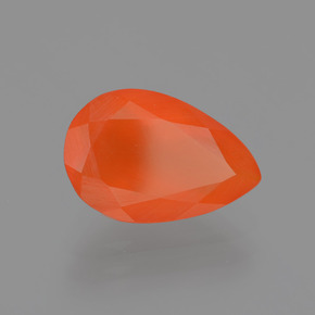 Ópalo de fuego naranja natural de 1,28 ct, en forma de pera, translúcido