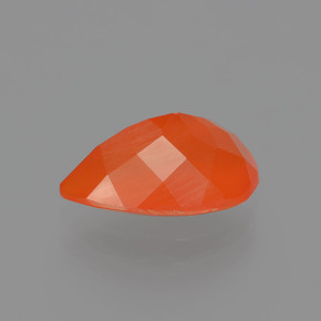 Ópalo de fuego naranja natural de 1,28 ct, en forma de pera, translúcido