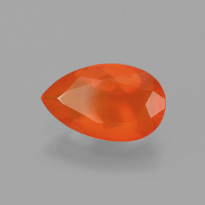 Ópalo de fuego Naranja natural de 0.83 ct, En forma de pera, Transparente