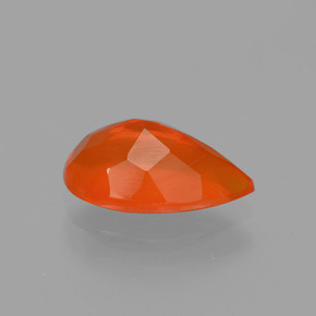Ópalo de fuego Naranja natural de 0.83 ct, En forma de pera, Transparente