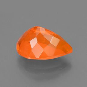 Ópalo de fuego Naranja natural de 2.84 ct, En forma de pera, Transparente