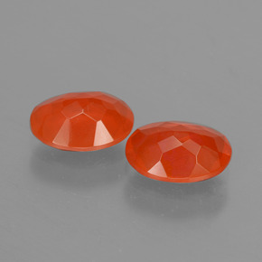 Gemas de ópalo de fuego naranja natural de 1,23 ct, corte óvalo, transparente