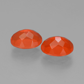 Gemas de Ópalo de fuego Naranja fuego natural de 1.55 ct, Corte Óvalo, Transparente