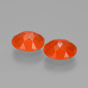 Gemas de Ópalo de fuego Naranja rojizo oscuro natural de 1.41 ct, Corte Óvalo, Transparente