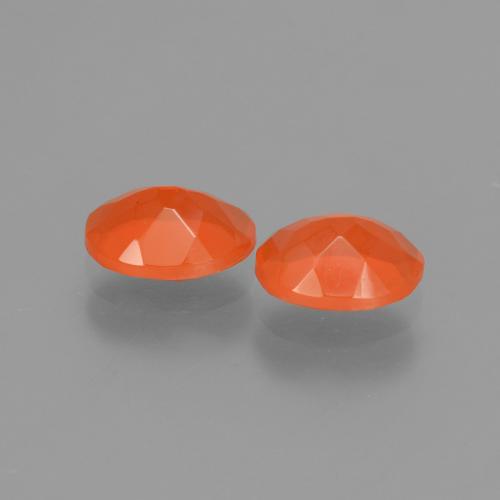 Gemas de Ópalo de fuego Naranja fuego natural de 1.29 ct, Corte Óvalo, Transparente