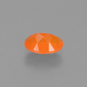 Ópalo de fuego naranja natural de 0,48 ct, corte óvalo, transparente