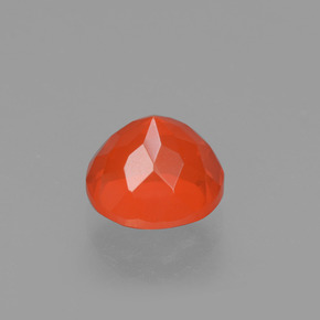 Ópalo de fuego naranja natural de 0,96 ct, corte redondo, transparente