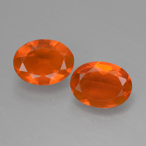 Ópalo de fuego Naranja natural de 0.00 ct, Ovalada, Transparente