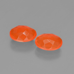 Gemas de Ópalo de fuego Naranja natural de  ct, Corte Óvalo, Transparente