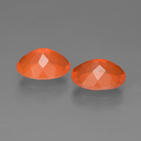 Gemas de Ópalo de fuego Naranja natural de  ct, Corte Óvalo, Transparente