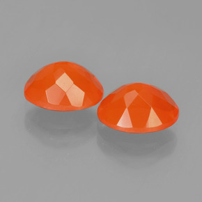 Gemas de ópalo de fuego naranja natural de 2,19 ct, corte óvalo, transparente