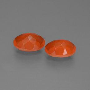 Gemas de ópalo de fuego naranja natural de 1,51 ct, corte óvalo, transparente