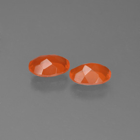 Gemas de ópalo de fuego naranja natural de  ct, corte óvalo, transparente