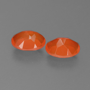 Gemas de ópalo de fuego naranja natural de 1,41 ct, corte óvalo, transparente