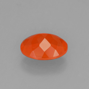 Ópalo de fuego naranja natural de 0,98 ct, corte óvalo, transparente
