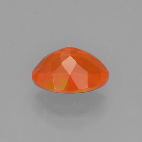 Ópalo de fuego naranja natural de 1,05 ct, corte óvalo, transparente