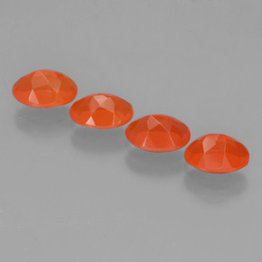 Gemas de ópalo de fuego naranja natural de 1,81 ct, corte óvalo, transparente