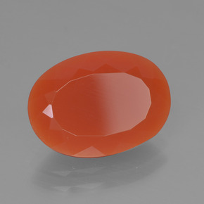 Ópalo de fuego naranja natural de 2,83 ct, corte óvalo, translúcido