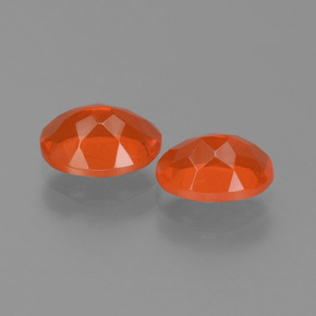 Gemas de Ópalo de fuego Naranja intenso natural de 1.54 ct, Corte Óvalo, Transparente