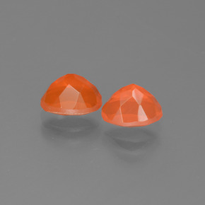 Gemas de Ópalo de fuego Naranja rojizo oscuro natural de 1.17 ct, Corte Óvalo, Transparente