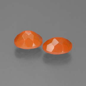 Gemas de Ópalo de fuego Naranja natural de  ct, Corte Óvalo, Transparente