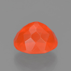 Ópalo de fuego naranja natural de 1,42 ct, corte óvalo, transparente