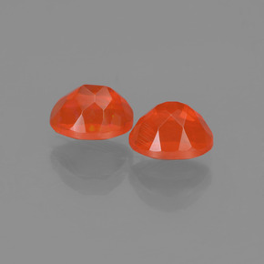 Gemas de Ópalo de fuego Naranja natural de 1.34 ct, Corte Óvalo, Transparente
