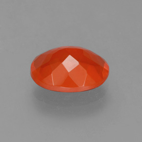 Ópalo de fuego naranja natural de 1,43 ct, corte óvalo, transparente