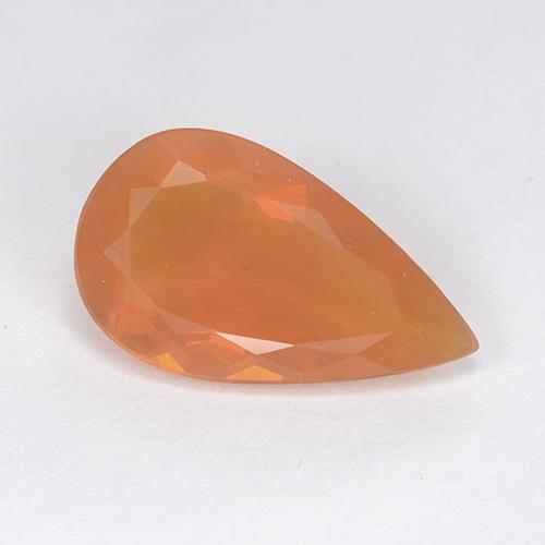 Ópalo de fuego Naranja medio natural de 2.94 ct, En forma de pera, Translúcido