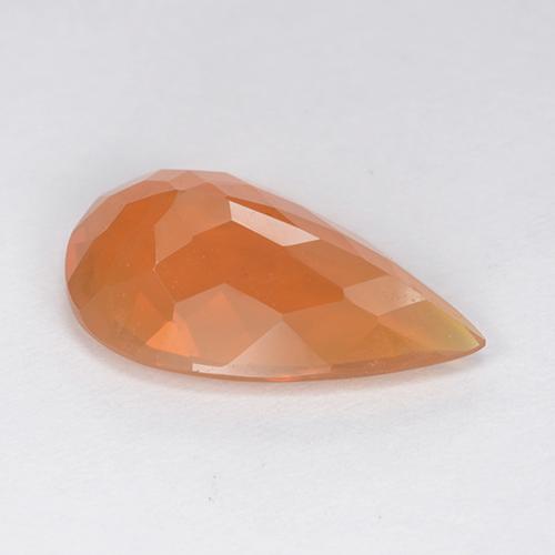 Ópalo de fuego Naranja medio natural de 2.94 ct, En forma de pera, Translúcido