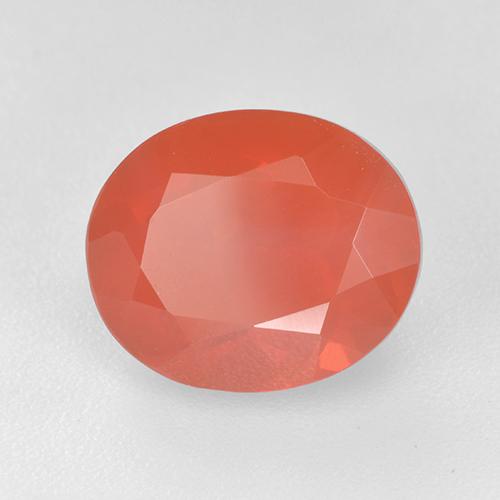 Ópalo de fuego Naranja fuego natural de 2.89 ct, Corte Óvalo, Translúcido