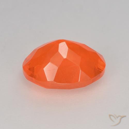 Ópalo de fuego Naranja fuego natural de 0.83 ct, Ovalada, Transparente