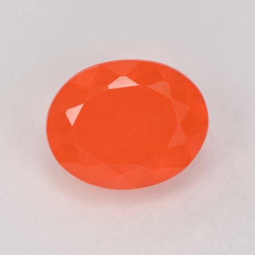 Ópalo de fuego Naranja intenso natural de 1.30 ct, Corte Óvalo, Transparente