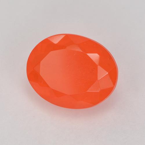 Ópalo de fuego Naranja intenso natural de 1.30 ct, Corte Óvalo, Transparente