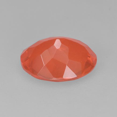Ópalo de fuego Naranja rojizo oscuro natural de 1.11 ct, Corte Óvalo, Transparente