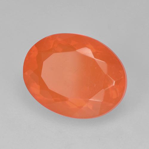 Ópalo de fuego Naranja medio natural de 1.67 ct, Corte Óvalo, Transparente