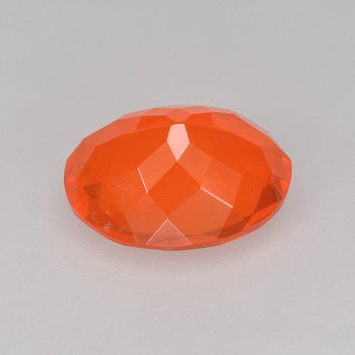 Ópalo de fuego Naranja intenso natural de 1.13 ct, Corte Óvalo, Transparente