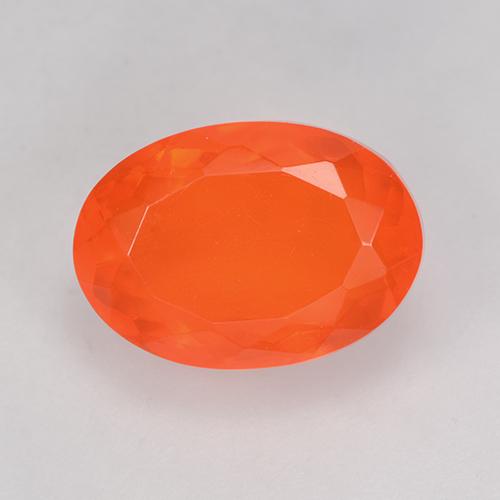 Ópalo de fuego Naranja claro natural de 2.93 ct, Corte Óvalo, Transparente